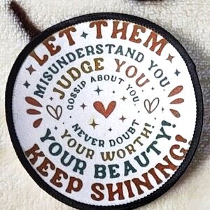 Let Them Sublimation DYI Fabric Hat Patch Glue Iron On Sew Hat Patch